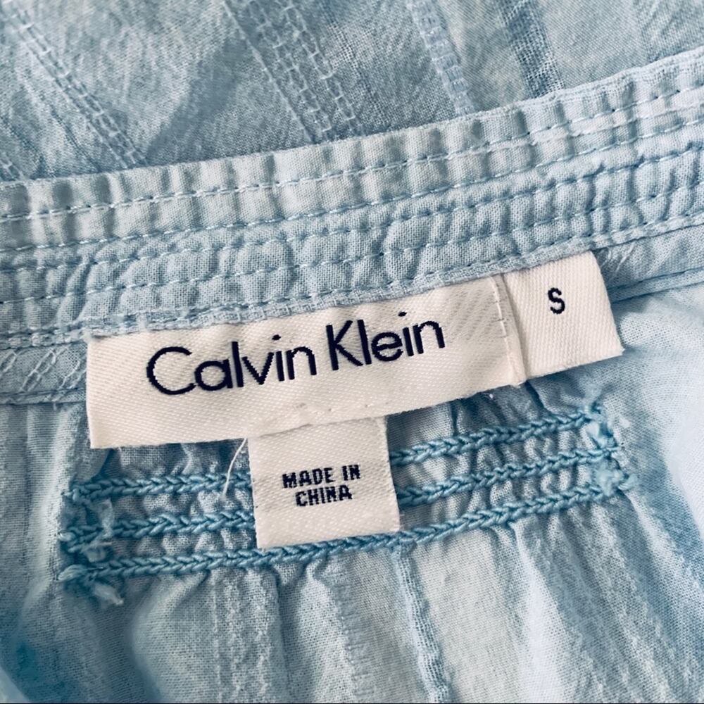 Calvin Klein Pastel Blue Top, Size S - Picture 3 of 4